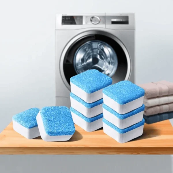 Washing Machine Cleaner Tablets – 12 Tablet | Deep Cleaning & Deodorizing for Front Load, Top Load & HE Washers